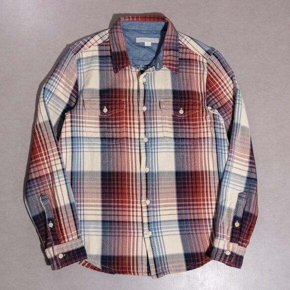 Outerknown Blanket Shirt Plaid Heavyweight Button Up Shacket Flannel Mens Medium - Picture 1 of 6